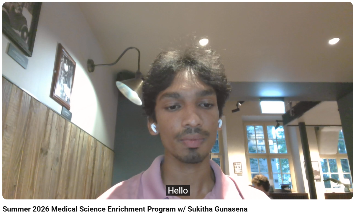 Summer Medical Sciences Program Introduction Video